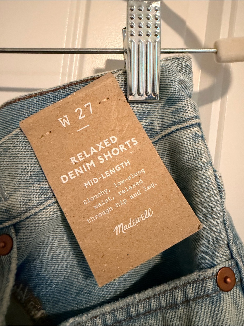 Madewell Relaxed Mid-Length Denim Shorts in Wengler Wash:
Step-Hem Edition 27 - Picture 9 of 12